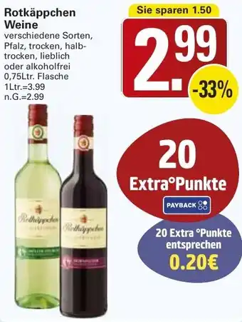 WEZ Rotkäppchen Weine Angebot