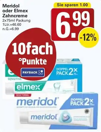 WEZ Meridol oder Elmex Zahncreme Angebot