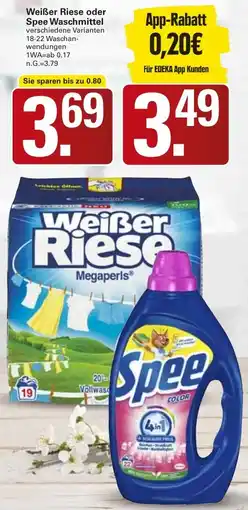 WEZ Weißer Riese oder Spee Waschmittel Angebot