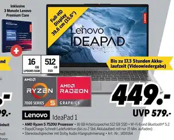 MEDIMAX Lenovo IdeaPad 1 Angebot