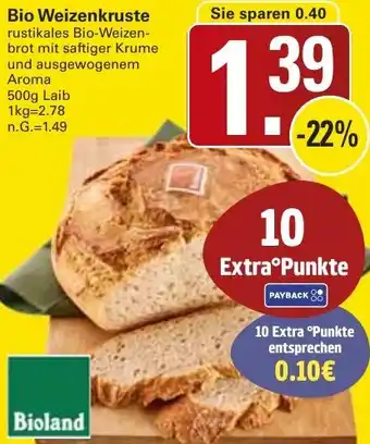 WEZ Bio Weizenkruste Angebot