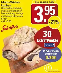 WEZ Schäfer's Mohn-Wickelkuchen Angebot