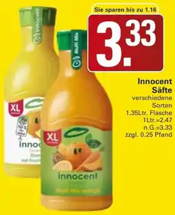 WEZ Innocent Säfte Angebot