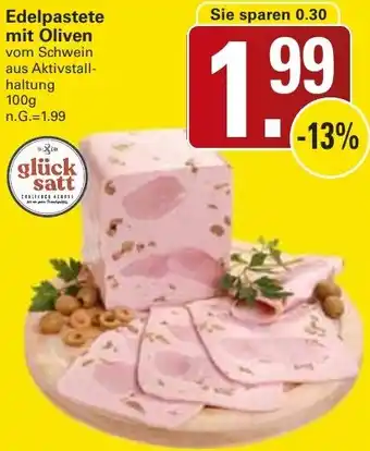 WEZ glück satt Edelpastete mit Oliven Angebot