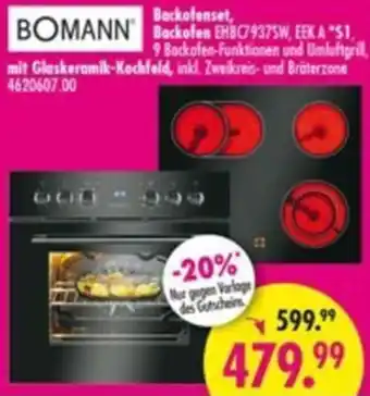 Möbel Boss BOMANN Backofenset Angebot