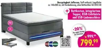 Möbel Boss Boxspringbett Jefferson Angebot