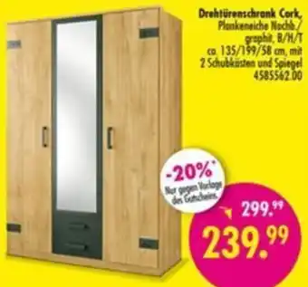 Möbel Boss Drehtürenschrank Cork Angebot