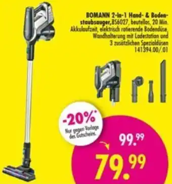 Möbel Boss BOMANN 2-in-1 Hand & Bodenstaubsauger Angebot