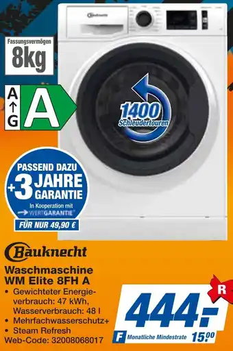 expert Techno Land Bauknecht Waschmaschine WM Elite 8FH A Angebot