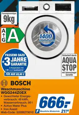 expert Techno Land BOSCH Waschmaschine WGG244ZOEX Angebot