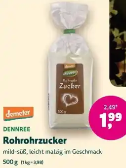 Biomarkt DENNREE Rohrohrzucker Angebot