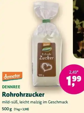 Biomarkt DENNREE Rohrohrzucker Angebot