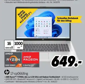 MEDIMAX Hp notebook 17-cp0668ng Angebot