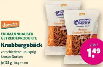 Biomarkt demeter ERDMANNHAUSER GETREIDEPRODUKTE Knabbergebäck Angebot