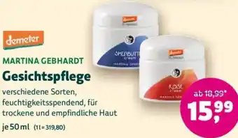 Biomarkt demeter MARTINA GEBHARDT Gesichtspflege Angebot