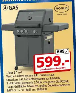 Segmüller Rösle gasgrill ''peer 3'' Angebot