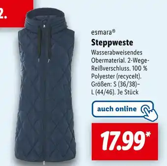 Lidl Esmara steppweste Angebot