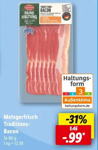 Lidl Metzgerfrisch traditions-bacon Angebot