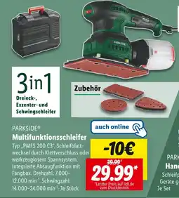 Lidl Parkside multifunktionsschleifer Angebot