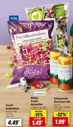 Lidl Böhme oder schwarzwald bonbons oder gin & tonic xxl Angebot