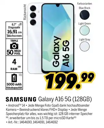 MEDIMAX SAMSUNG Galaxy A16 5G (128GB) Angebot