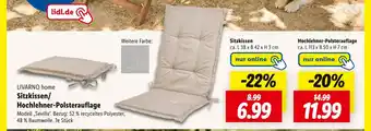 Lidl Livarno home sitzkissen/ hochlehner-polsterauflage Angebot