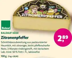 Biomarkt BALDAUF KÄSE Zitronenpfeffer Angebot