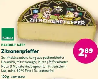 Biomarkt BALDAUF KÄSE Zitronenpfeffer Angebot