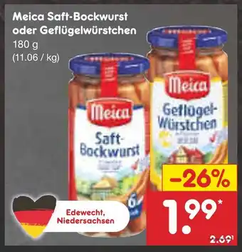 Netto Marken-Discount Meica saft-bockwurst oder geflügelwürstchen Angebot