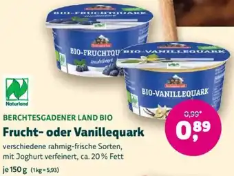 Biomarkt BERCHTESGADENER LAND BIO Frucht- oder Vanillequark Angebot