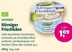 Biomarkt DENNREE Körniger Frischkäse Angebot