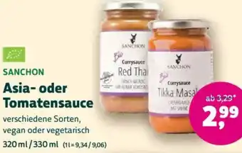 Biomarkt SANCHON Asia- oder Tomatensauce Angebot