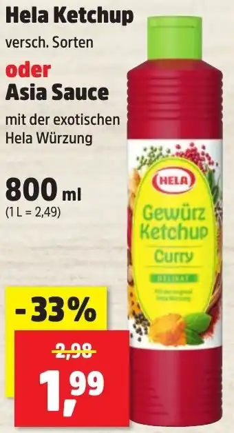 Thomas Philipps Hela Ketchup oder Asia Sauce Angebot