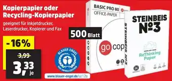 Thomas Philipps Kopierpapier oder Recycling-Kopierpapier Angebot