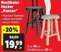 Thomas Philipps Rustikaler Hocker ,,Kansas" Angebot