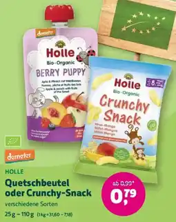 Biomarkt demeter HOLLE Quetschbeutel oder Crunchy-Snack Angebot