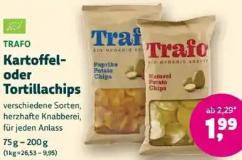 Biomarkt TRAFO Kartoffel oder Tortillachips Angebot