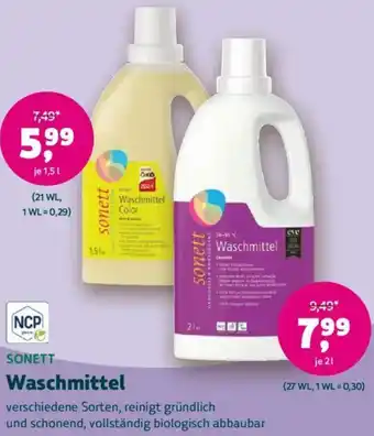 Biomarkt SONETT Waschmittel Angebot