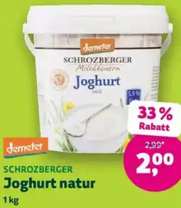 Biomarkt demeter SCHROZBERGER Joghurt natur Angebot