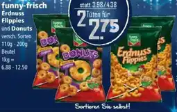 Klaas und Kock funny-frisch Erdnuss Flippies und Donuts Angebot