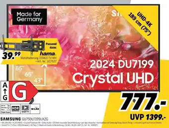 MEDIMAX SAMSUNG GU75DU7199UXZG Crystal UHD Angebot