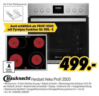 MEDIMAX Bauknecht Herdset Heko Profi 3500 Angebot