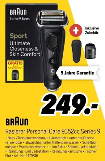 MEDIMAX BRAUN Rasierer Personal Care 9352cc Series 9 Angebot