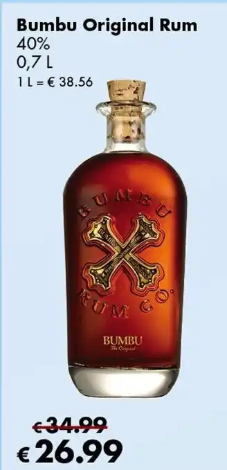 Travel Free Bumbu Original Rum Angebot