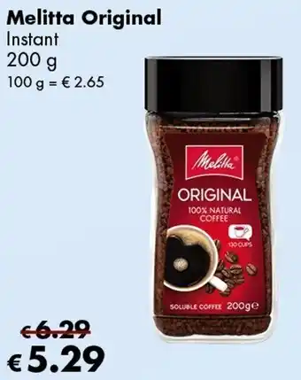 Travel Free Melitta Original Instant Angebot