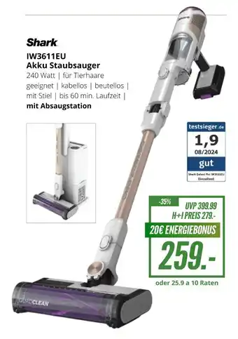 Hirsch und Ille Shark Akku Staubsauger IW3611EU Angebot