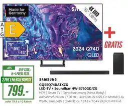 Hirsch und Ille SAMSUNG GQ55Q74DATXZG LED-TV + Soundbar HW-B760GD/ZG Angebot