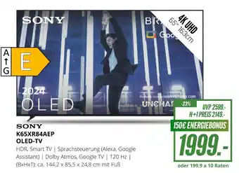 Hirsch und Ille SONY OLED-TV K65XR84AEP Angebot