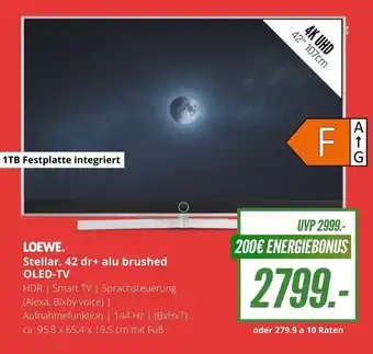 Hirsch und Ille LOEWE. Stellar. 42 dr+ alu brushed OLED-TV Angebot