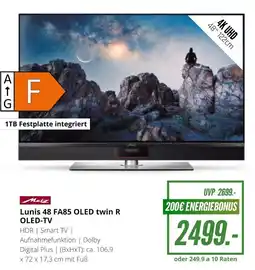 Hirsch und Ille Metz Lunis 48 FA85 OLED twin R OLED-TV Angebot